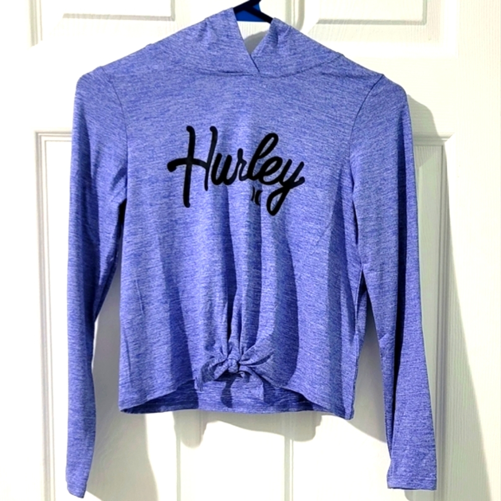 Hurley Girls' Long Sleeve Pull-On Hooded Top Size M